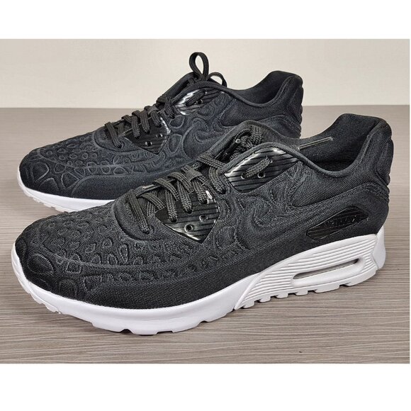 Nike 'Air Max 1 Ultra Plush' Sneaker 844882-001 Black Womens Size 6 / 36.5 - Picture 1 of 6